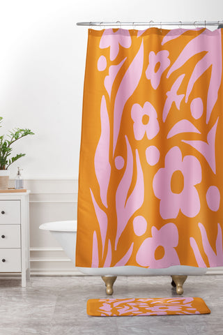 Grace Nature vibes Shower Curtain And Mat