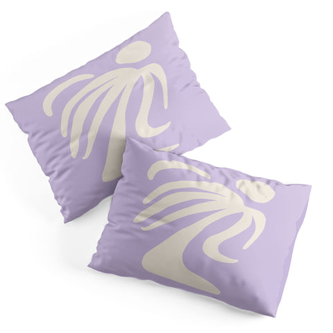 Grace Palm Lilac Pillow Shams