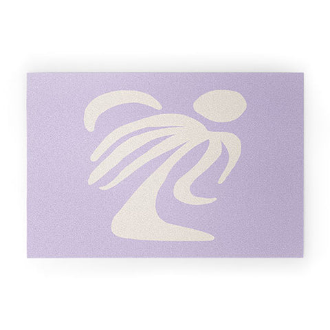 Grace Palm Lilac Welcome Mat