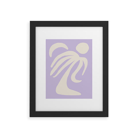 Grace Palm Lilac Framed Art Print