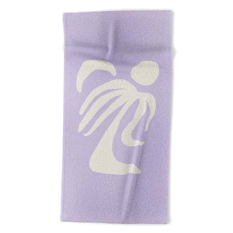 Grace Palm Lilac Beach Towel