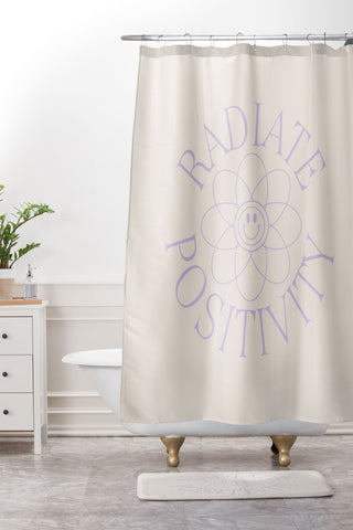 Grace Radiate Positivity I Shower Curtain And Mat