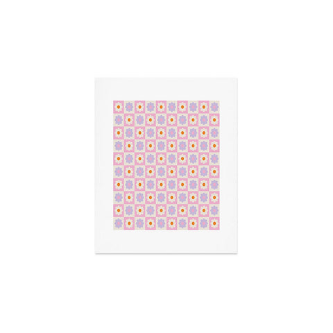 Grace Retro Flower Pattern II Art Print