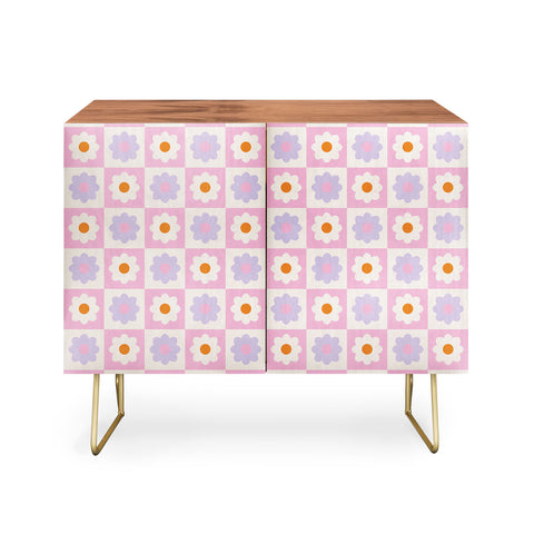 Grace Retro Flower Pattern II Credenza