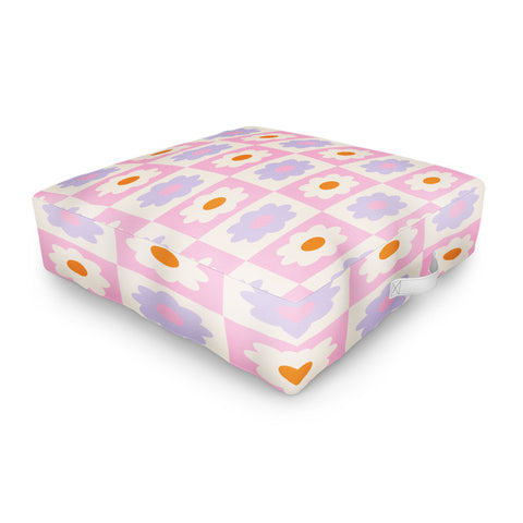 Grace Retro Flower Pattern II Outdoor Floor Cushion