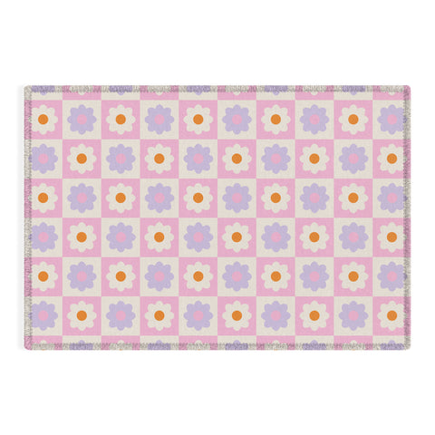 Grace Retro Flower Pattern II Outdoor Rug