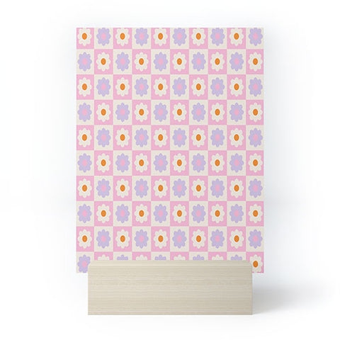 Grace Retro Flower Pattern II Mini Art Print