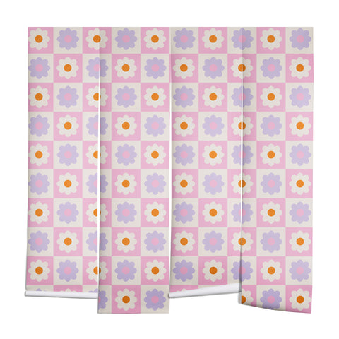 Grace Retro Flower Pattern II Wall Mural