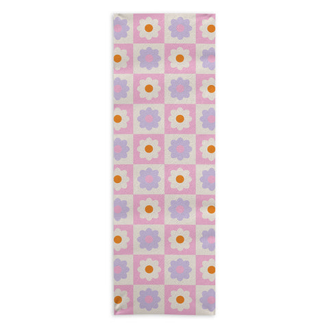 Grace Retro Flower Pattern II Yoga Towel