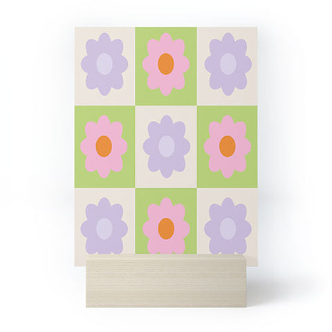 Grace Retro Flower Pattern III Mini Art Print
