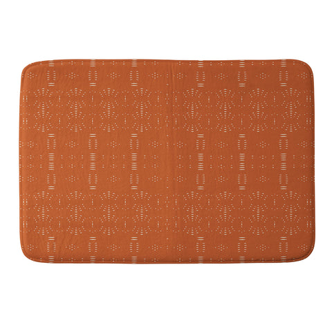 Grace Saona Pattern Terracota Memory Foam Bath Mat