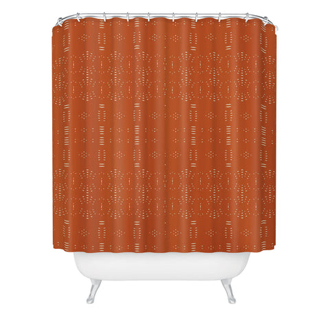Grace Saona Pattern Terracota Shower Curtain
