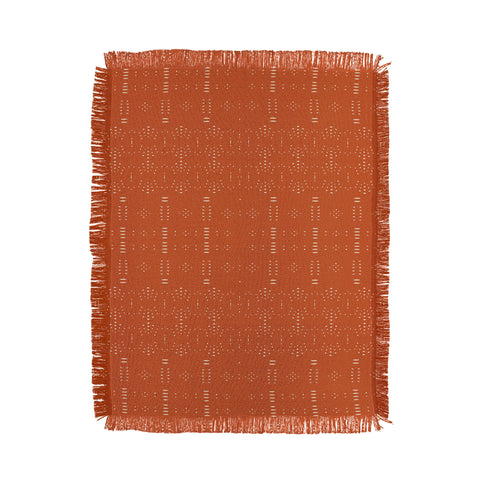 Grace Saona Pattern Terracota Throw Blanket