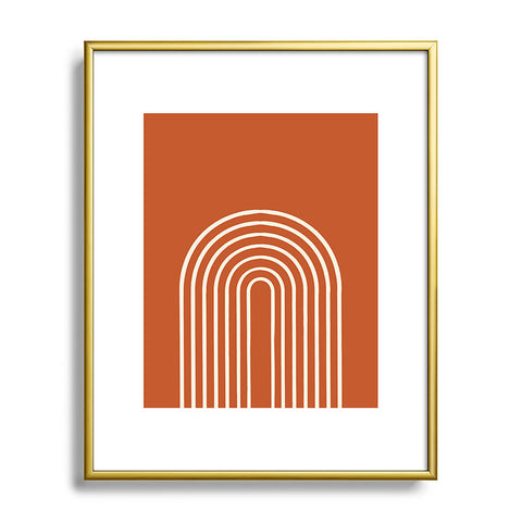 Grace Terracota Metal Framed Art Print