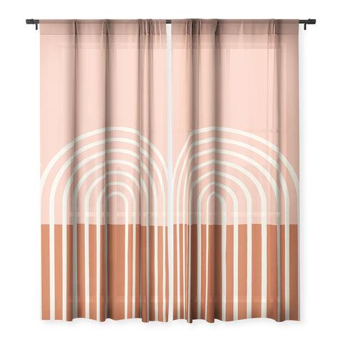 Grace Terracota Pastel Sheer Non Repeat