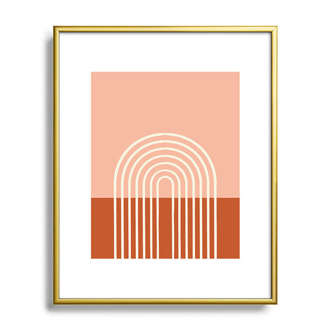 Grace Terracota Pastel Metal Framed Art Print