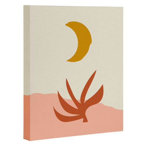 Grace Waxing Crescent Moon Art Canvas