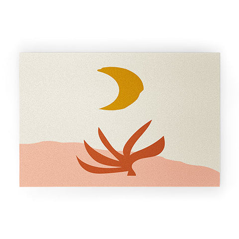 Grace Waxing Crescent Moon Welcome Mat