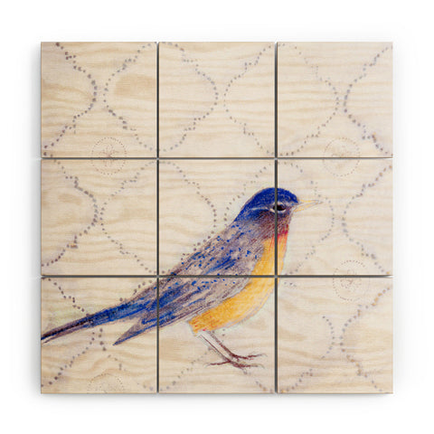 Hadley Hutton American Robin Wood Wall Mural