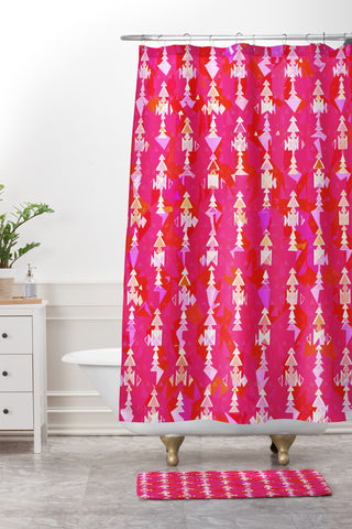 Hadley Hutton Boho Tribal 4 Shower Curtain And Mat