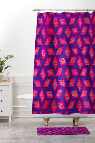 Hadley Hutton Boho Tribal 7 Shower Curtain And Mat
