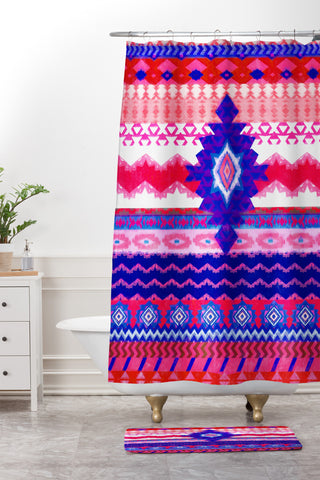 Hadley Hutton Boho Tribal 8 Shower Curtain And Mat