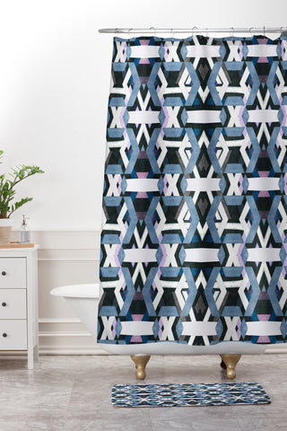 Hadley Hutton Chevron Skin 2 Shower Curtain And Mat