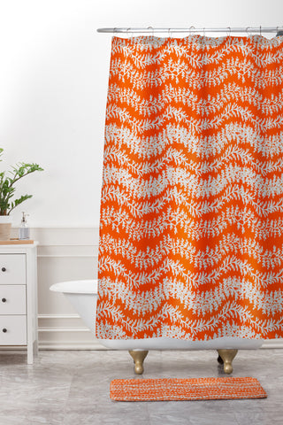 Hadley Hutton Coral Sea Collection 1 Shower Curtain And Mat