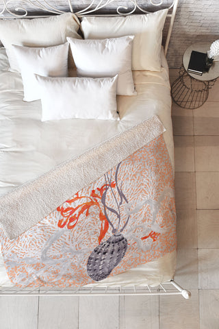 Hadley Hutton Coral Sea Collection 2 Fleece Throw Blanket