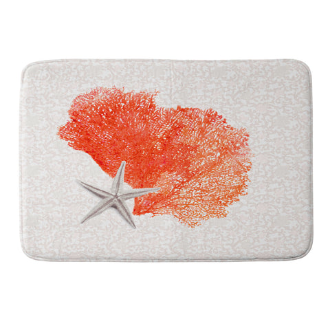 Hadley Hutton Coral Sea Collection 4 Memory Foam Bath Mat