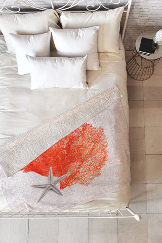 Hadley Hutton Coral Sea Collection 4 Fleece Throw Blanket