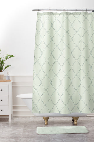 Hadley Hutton Dotty Green Shower Curtain And Mat