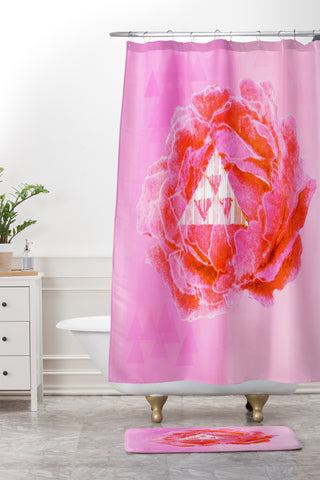 Hadley Hutton Floral Tribe Collection 5 Shower Curtain And Mat