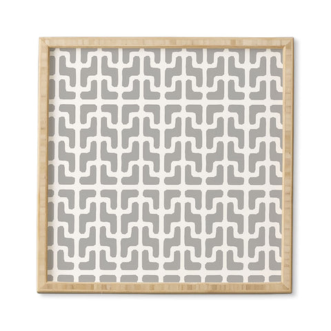 Hadley Hutton Lattice Jags Grey Framed Wall Art