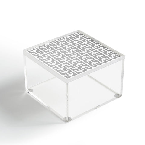 Hadley Hutton Lattice Jags Grey Acrylic Box