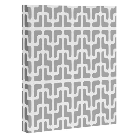 Hadley Hutton Lattice Jags Grey Art Canvas