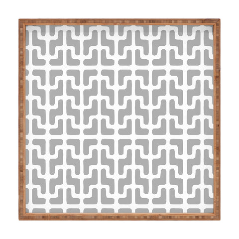 Hadley Hutton Lattice Jags Grey Square Tray