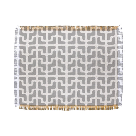 Hadley Hutton Lattice Jags Grey Throw Blanket