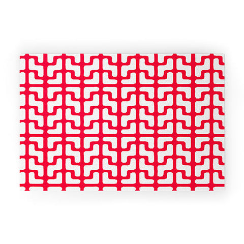 Hadley Hutton Lattice Jags Red Welcome Mat