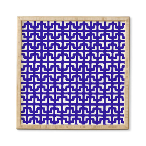 Hadley Hutton Lattice Pieces Blue Framed Wall Art