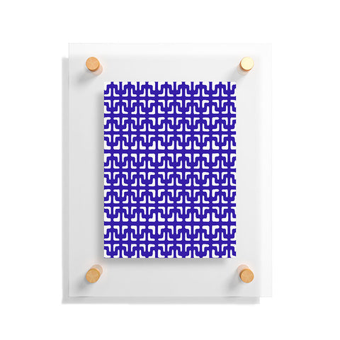 Hadley Hutton Lattice Pieces Blue Floating Acrylic Print