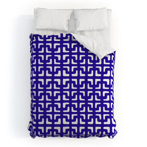 Hadley Hutton Lattice Pieces Blue Comforter