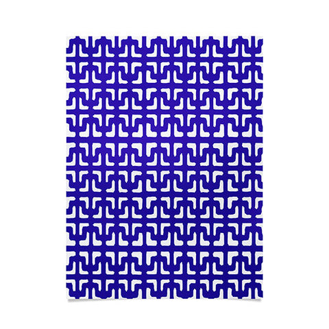 Hadley Hutton Lattice Pieces Blue Poster