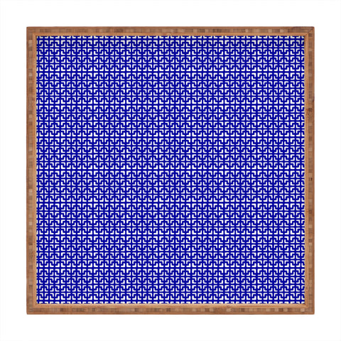 Hadley Hutton Lattice Pieces Blue Square Tray
