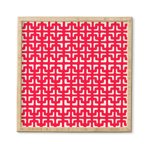 Hadley Hutton Lattice Pieces Red Framed Wall Art