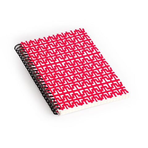 Hadley Hutton Lattice Pieces Red Spiral Notebook