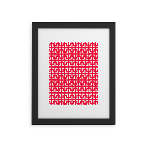 Hadley Hutton Lattice Pieces Red Framed Art Print