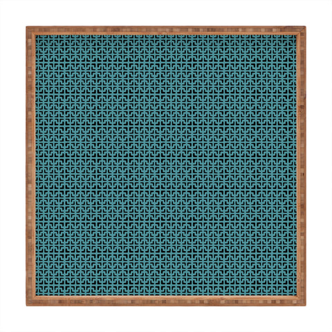 Hadley Hutton Lattice Pieces Teal Square Tray
