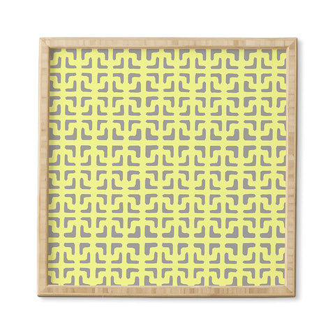 Hadley Hutton Lattice Pieces Yellow Framed Wall Art