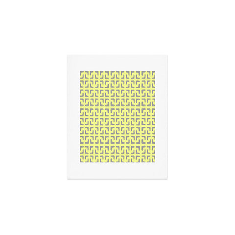 Hadley Hutton Lattice Pieces Yellow Art Print